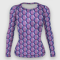 Рашгард женский Соты, цвет: 3D-принт