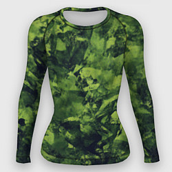 Женский рашгард Камуфляж армейский зеленый