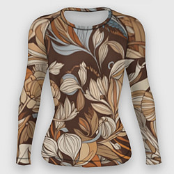 Женский рашгард Спокойная ботаническая иллюстрация
