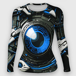 Рашгард женский Синяя сфера киберпанк, цвет: 3D-принт