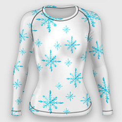 Женский рашгард Зимний узор из снежинок