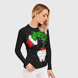 Рашгард женский Гринч похищает у зубной феи, цвет: 3D-принт — фото 2