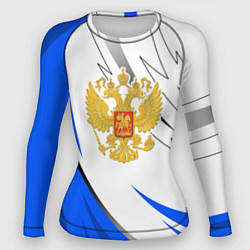 Женский рашгард Российский синий - герб