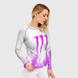 Рашгард женский Monster energy neon flame, цвет: 3D-принт — фото 2