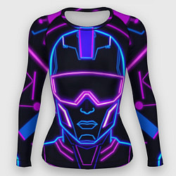 Женский рашгард Неоновый кибер силует