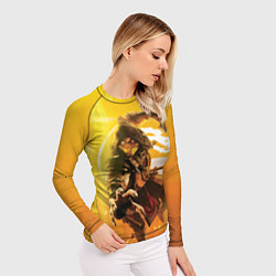 Рашгард женский Скорпион - Mortal Kombat, цвет: 3D-принт — фото 2