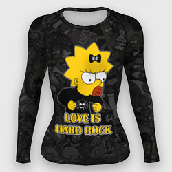 Рашгард женский Мэгги Симпсон love is Hard rock, цвет: 3D-принт