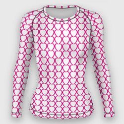 Женский рашгард Контурный паттерн соединённые сердца