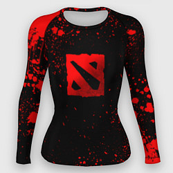 Рашгард женский Красные брызги - Dota 2, цвет: 3D-принт