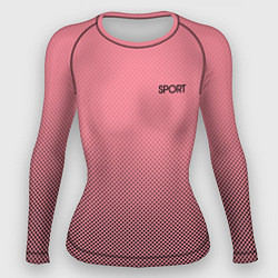 Женский рашгард Sport розовый текстурный