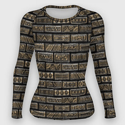 Рашгард женский Стена из декоративного кирпича, цвет: 3D-принт