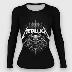 Рашгард женский The horned skull - Metallica, цвет: 3D-принт