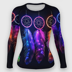 Женский рашгард Ловцы снов - свечение перьев