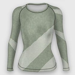 Рашгард женский Светлый серо-зелёный абстрактный, цвет: 3D-принт