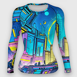 Женский рашгард Космический город