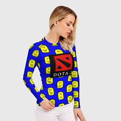 Рашгард женский Dota smile pattern, цвет: 3D-принт — фото 2
