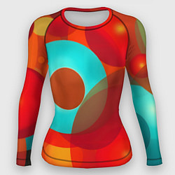 Женский рашгард Оптическая абстракция с кругами