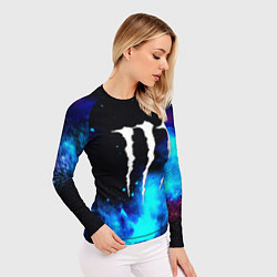 Рашгард женский Monster energy космос, цвет: 3D-принт — фото 2