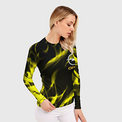 Рашгард женский Opel огненный стиль, цвет: 3D-принт — фото 2