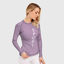 Рашгард женский Sport сиреневый, цвет: 3D-принт — фото 2