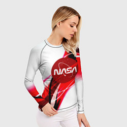 Рашгард женский Nasa абстрактные полосы, цвет: 3D-принт — фото 2