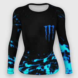 Женский рашгард Monster energy голубые краски