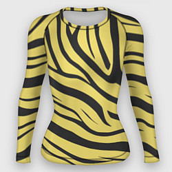 Женский рашгард Светлый тигровый паттерн