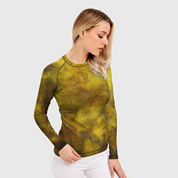 Рашгард женский Золотая ржавая текстура, цвет: 3D-принт — фото 2