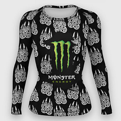 Рашгард женский Monster energy медвежьи лапы, цвет: 3D-принт