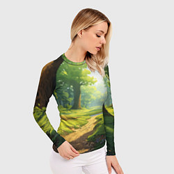 Рашгард женский Fabulous forest, цвет: 3D-принт — фото 2