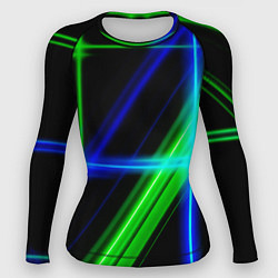 Женский рашгард Color blue black green