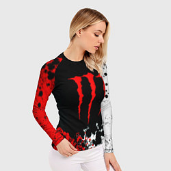 Рашгард женский Monster energy брызги красок, цвет: 3D-принт — фото 2