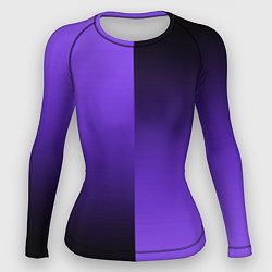 Женский рашгард Чёрно-сиреневый градиент пополам