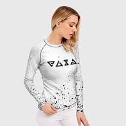 Рашгард женский Ведьмак брызги красок, цвет: 3D-принт — фото 2