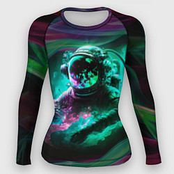 Рашгард женский Космонавт неоновая дымка, цвет: 3D-принт