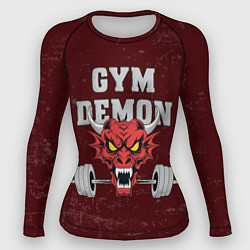 Рашгард женский Gym demon, цвет: 3D-принт