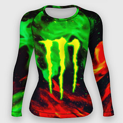 Рашгард женский Monster energy огонь лого, цвет: 3D-принт