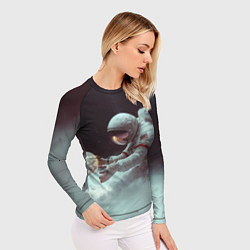 Рашгард женский Космонавт ловит маленькую планету, цвет: 3D-принт — фото 2