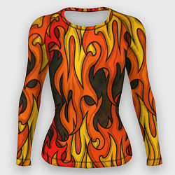Рашгард женский Языки пламени арт, цвет: 3D-принт
