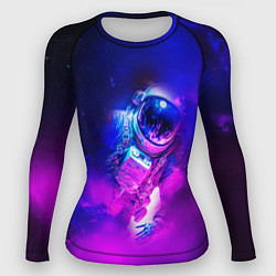 Рашгард женский Космонавт среди облаков, цвет: 3D-принт