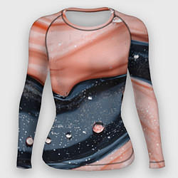 Женский рашгард Персиковая текстура с каплями