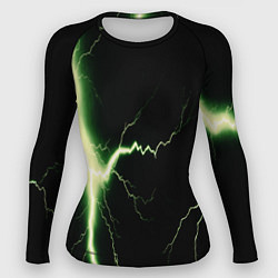 Рашгард женский Lightning yellow текстура, цвет: 3D-принт