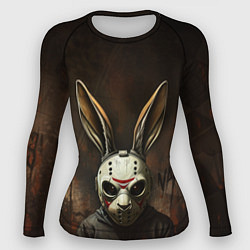 Рашгард женский Кролик в хоккейной маске, цвет: 3D-принт