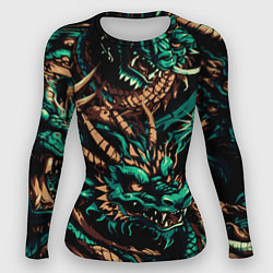 Рашгард женский Японские драконы ирезуми, цвет: 3D-принт