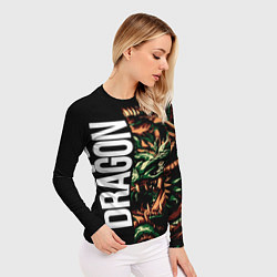 Рашгард женский Татуировка дракона ирезуми, цвет: 3D-принт — фото 2