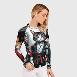 Рашгард женский Коты якудза, цвет: 3D-принт — фото 2