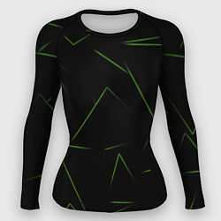 Женский рашгард Color green line