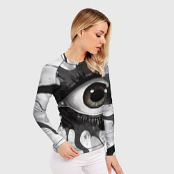 Рашгард женский Глаз и щупальца - психоделика, цвет: 3D-принт — фото 2