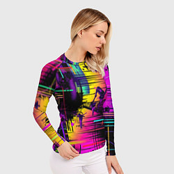 Рашгард женский Дискотечная абстракция, цвет: 3D-принт — фото 2