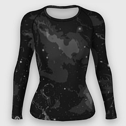 Рашгард женский Угольный серый простой абстрактный, цвет: 3D-принт